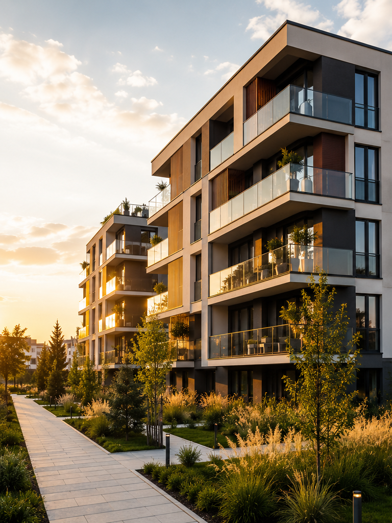 Nowoczesny budynek apartamentowy w Polsce